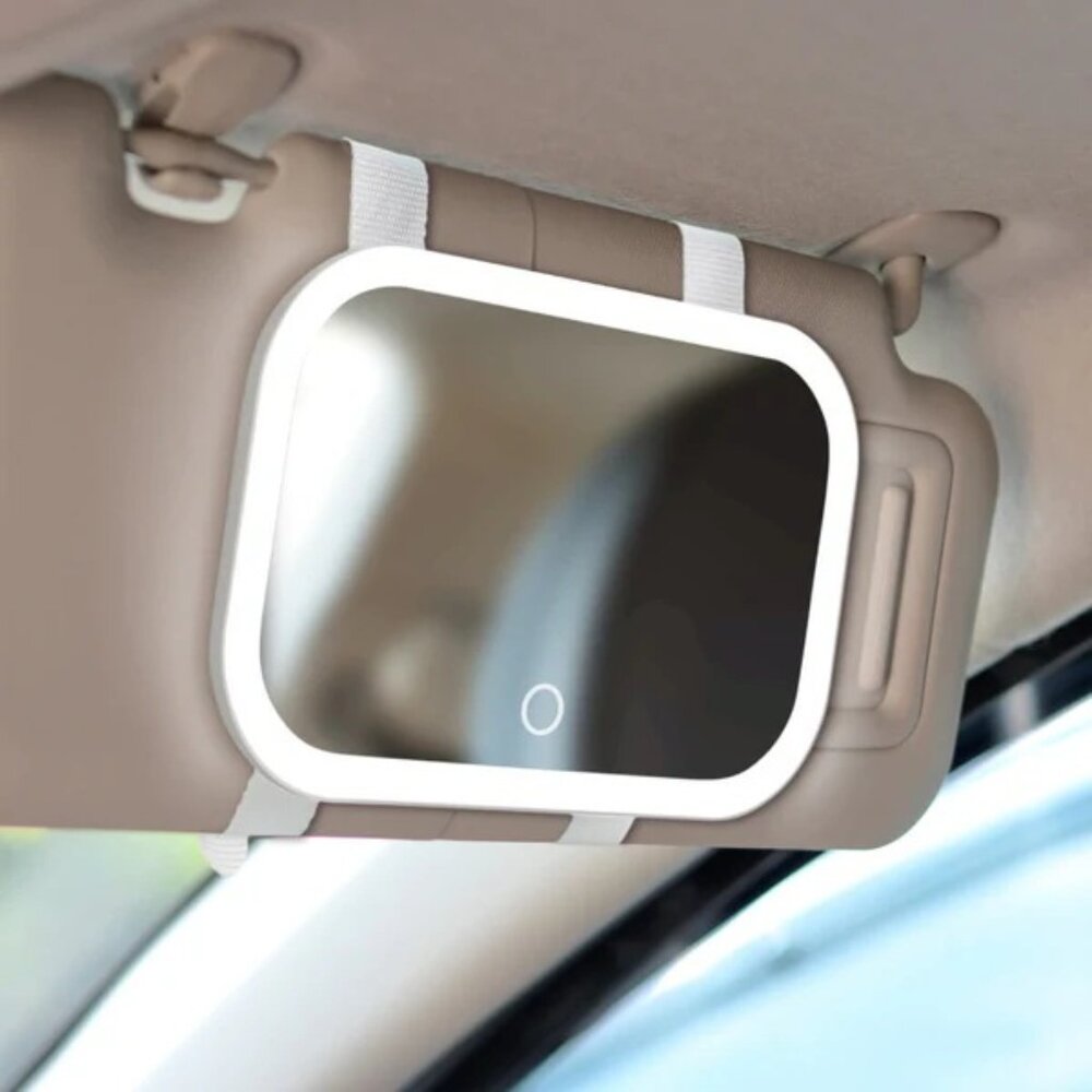 Juni 2 LED Lighted Sun Visor Vanity Mirror - New in pkg.